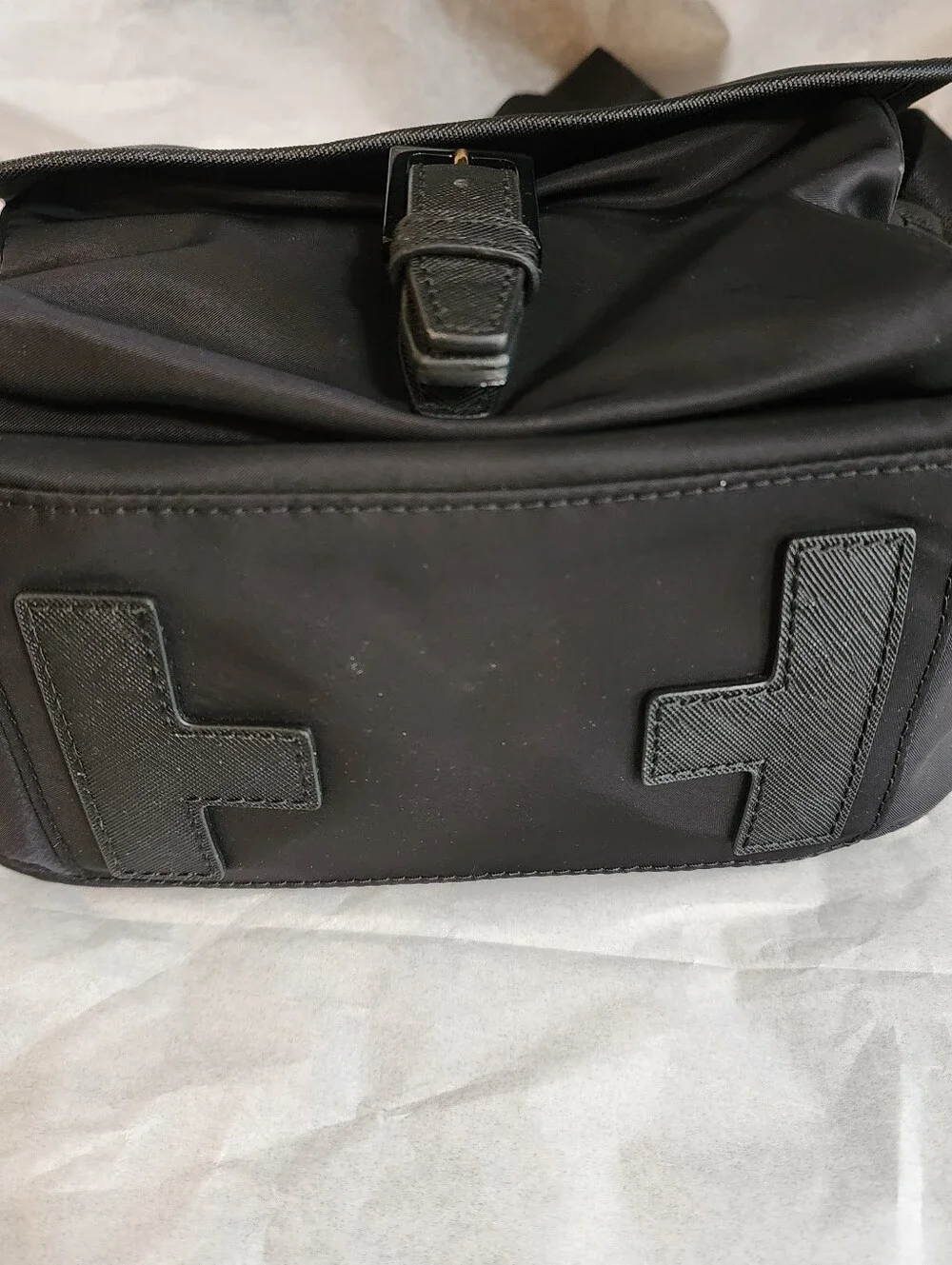 Tory Burch Black Scout Nylon Crossbody Bag w/ Adjustable Strap